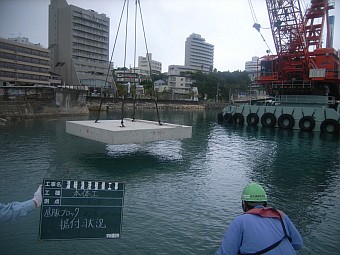 消波ﾌﾞﾛｯｸ据付状況